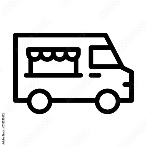 Standard Food Truck Line Icon of Food Trucks Icon Set