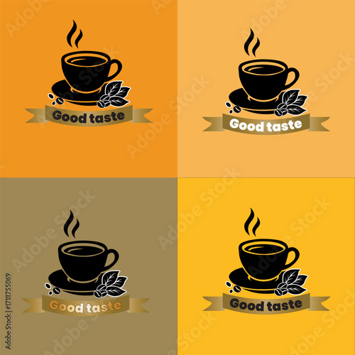 coffee logo vector retro