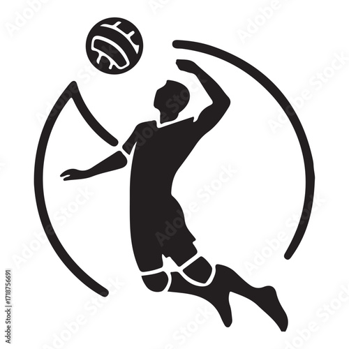 Voley ball vector illustration on a white background.Simple design,perfect for various uses.
