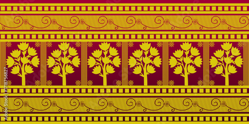 beautiful graphic saree design and this sari design is in Indian style which is for textile fashion industry and it can be used as wallpaper backdrop and website bg this style is originated in india 