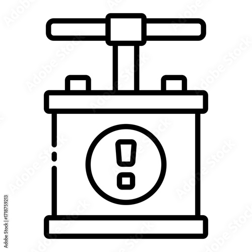 detonator icon for triggering blast in mining and construction