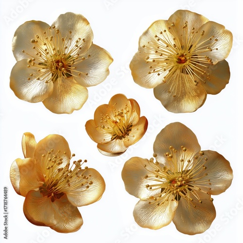 Metallic golden cherry/plum bossom/flowers for Chinese New Year. 