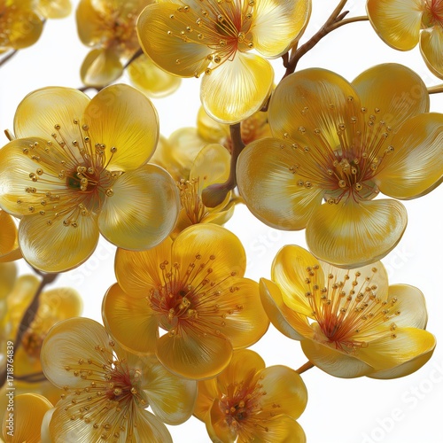 Metallic golden cherry/plum bossom/flowers for Chinese New Year. 