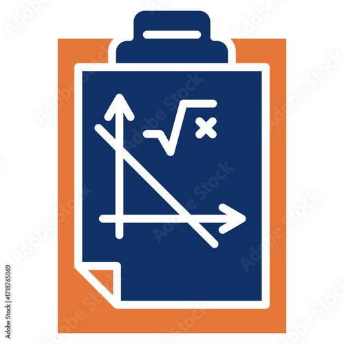 Algebra solid color icon
