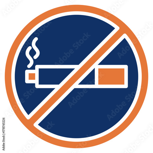No Smoking solid color icon