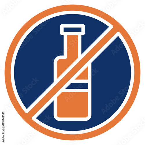 No Alcohol solid color icon