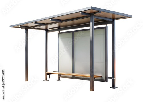 minimalistic street billboard at a bus stop png image on transparent background