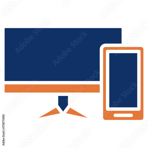 Responsive solid color icon