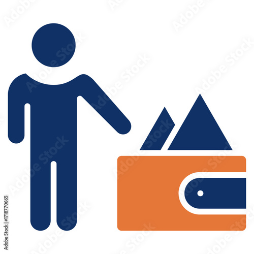 Purchasing Power solid color icon