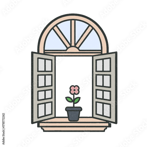 Wallpaper Mural colorful illustration of window icon Torontodigital.ca