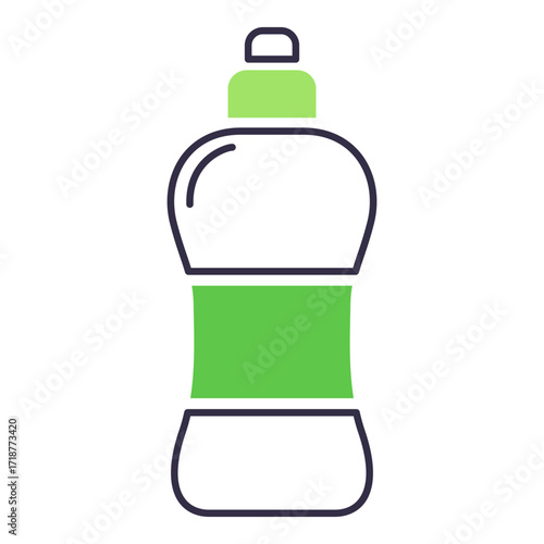 Simple line icon of beverage bottle. Minimalistic style suitable for various uses