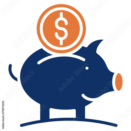 Save Money solid color icon