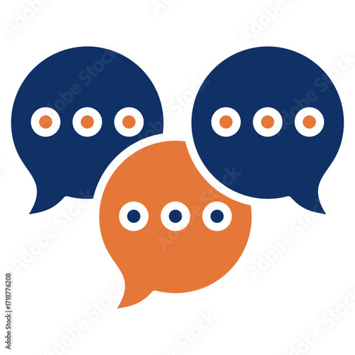 Conversation solid color icon