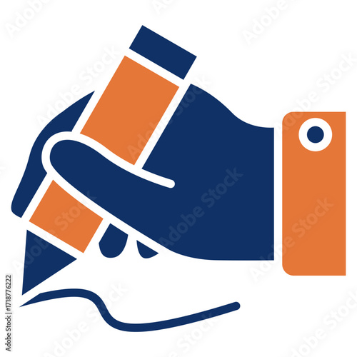Writing solid color icon