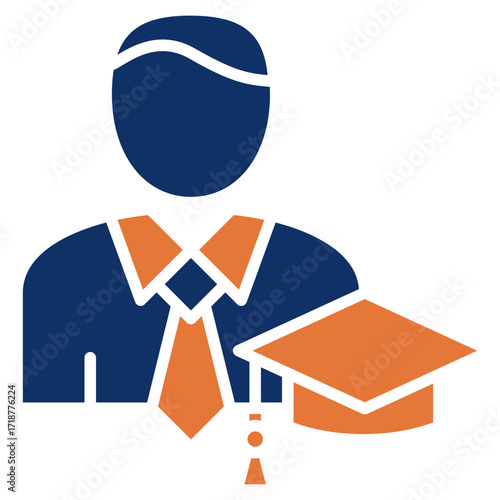 Student solid color icon