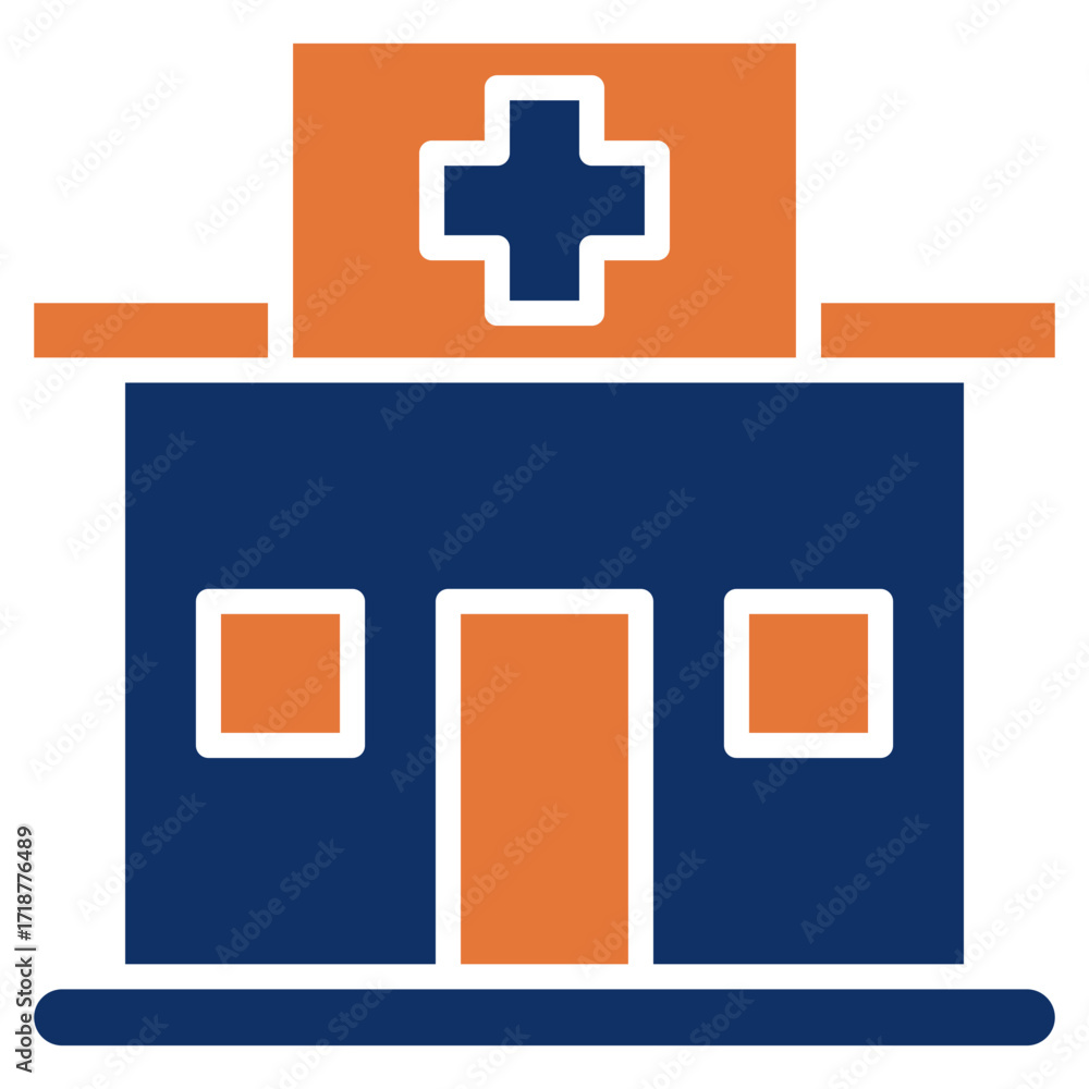 Obraz premium Clinic solid color icon