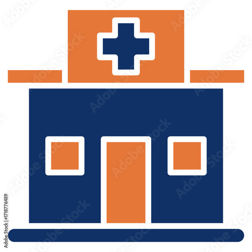 Clinic solid color icon