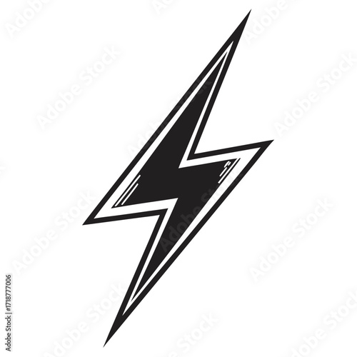 Lightning bolt silhouette vector illustration. Free Download Lightning bolt silhouette vector illustration. - GFXLoad