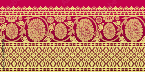 beautiful graphic saree design and this sari design is in Indian style which is for textile fashion industry and it can be used as wallpaper backdrop and website bg this style is originated in india 