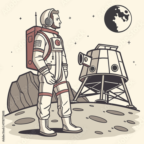 astronaut on the moon