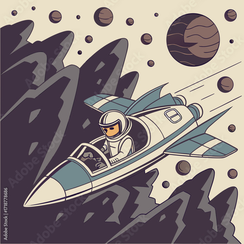 rocket in the sky