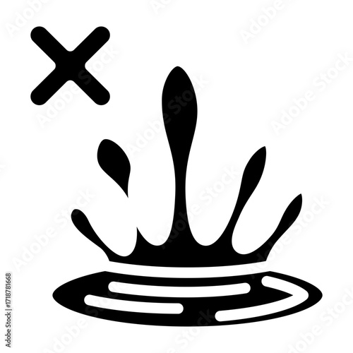 Splash Proof Vector Glyph Icon Design