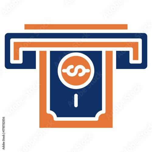 Withdraw solid color icon