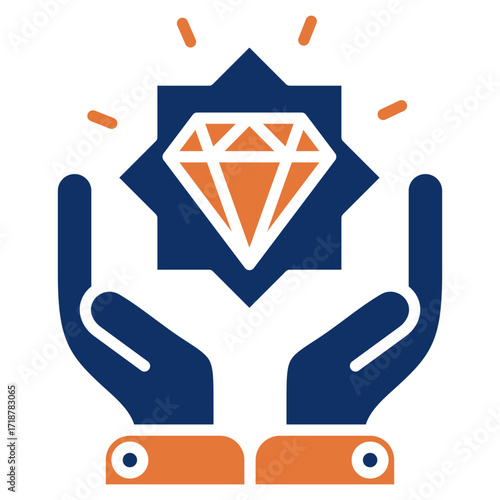 Unique solid color icon