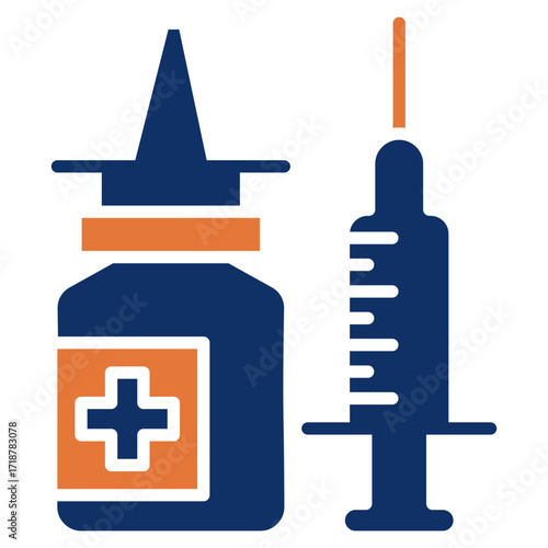 Vaccine solid color icon