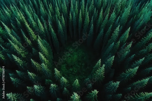 Green Forest From Above Shows Nature's Beauty And Tranquility With Green Theme