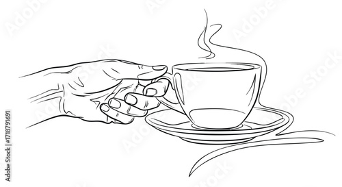 Savor the moment with a steaming cup of coffee, a perfect pause for relaxation and inspiration in your day.