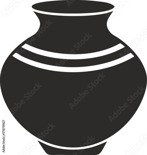 Minimalist Handcrafted Pottery Vector Simple Silhouette