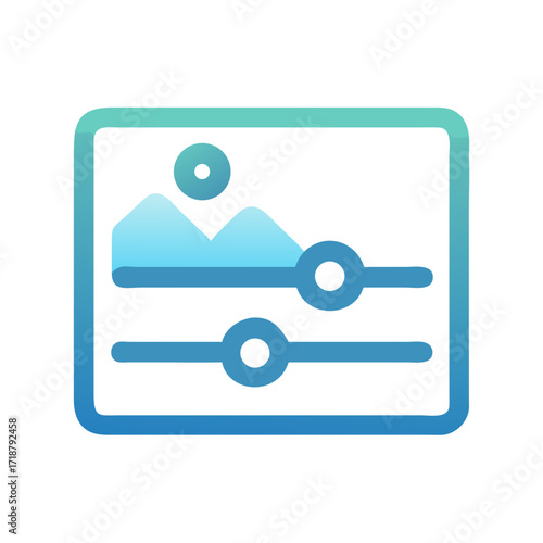 Vector art of image adjustment icon for photo editing software
