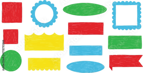 Colorful shapes vector illustration design graphic elements