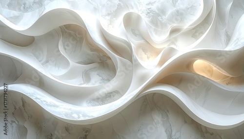 Abstract white architectural design