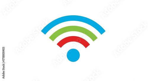 Wifi signal icon wireless connection network internet access hotspot connectivity technology symbol design