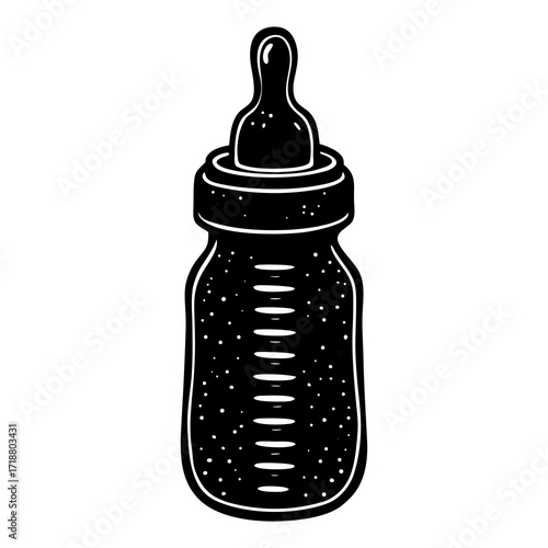 "Baby Bottle Icon Vector – Cute AI Graphic Design for Digital Use"
