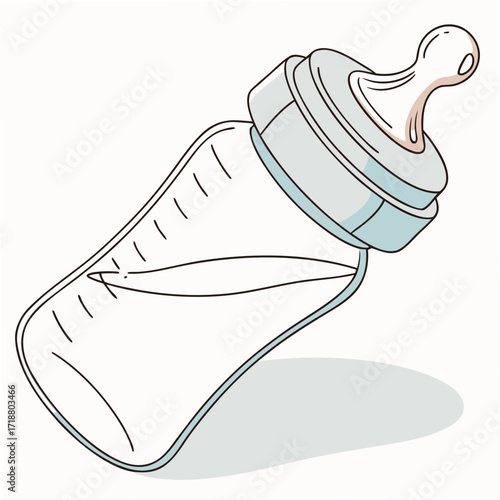 "Baby Bottle Icon Vector – Cute AI Graphic Design for Digital Use"