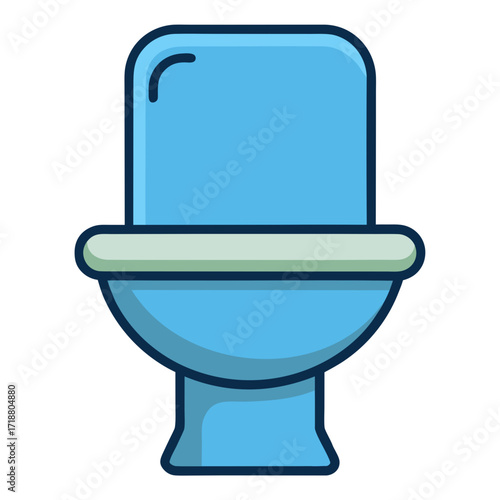 Minimal Toilet Icon Vector | Clean AI Graphic Design for Microstock