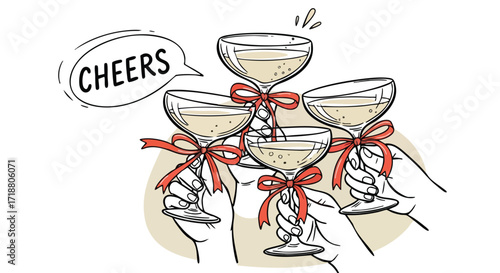 Let's raise a glass to success and joyful celebrations with champagne, perfect for a festive toast to achievements and memorable moments