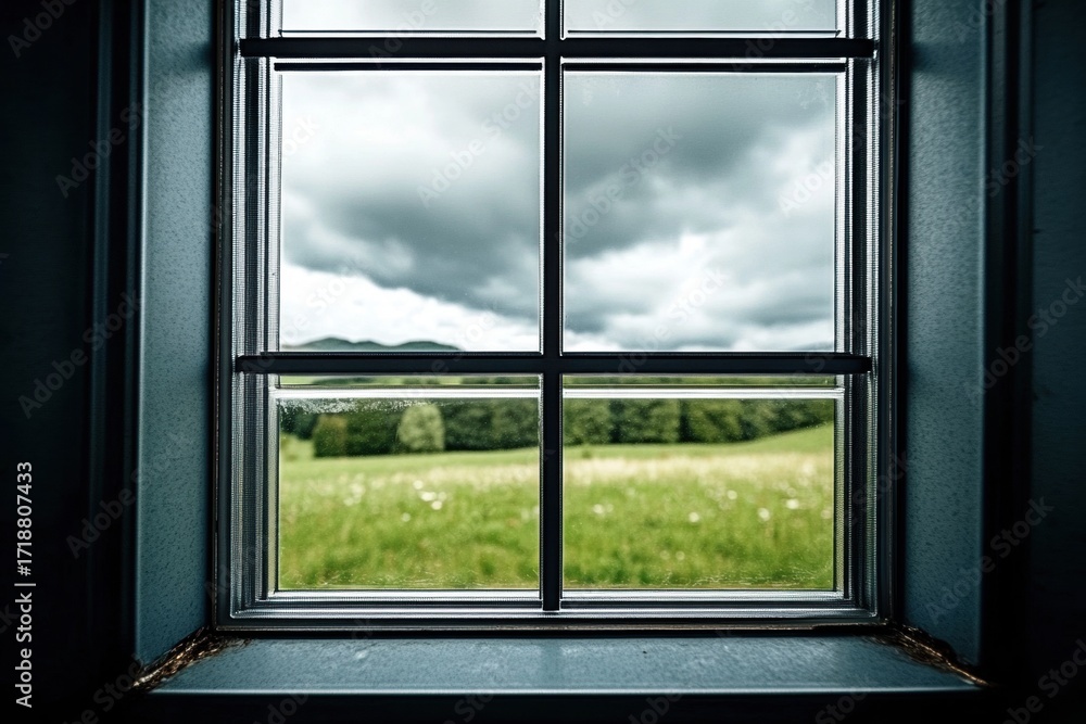 Fototapeta premium Solar Panels Against Overcast Sky with Clouds for Photovoltaic Energy Generation cells
