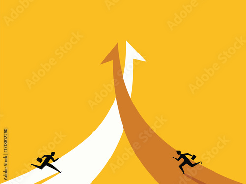 Two businessmen have the same goal. Business cooperation

