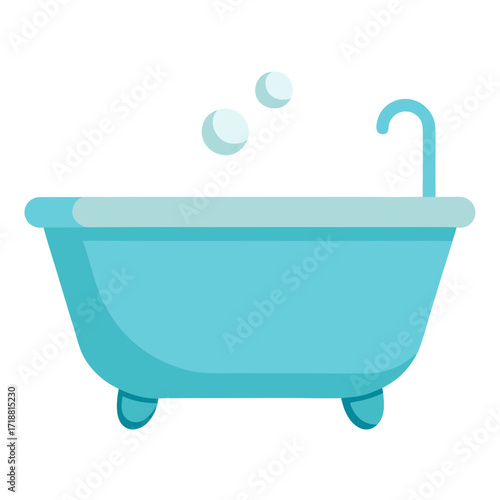 "Baby Bathtub Vector | Cute Infant Bath Illustration for Printable Design"