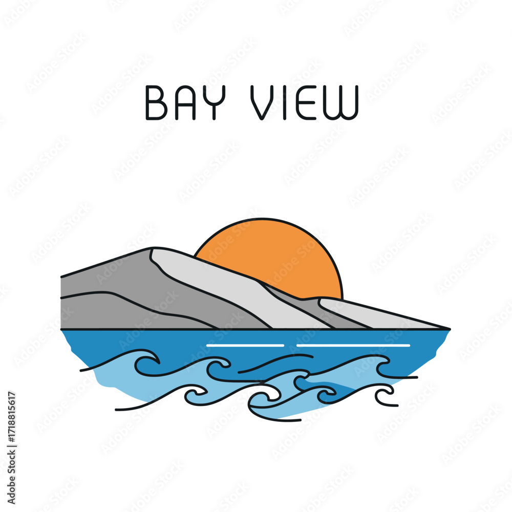 Fototapeta premium landscape bay view nature sky tourism sea water bay view