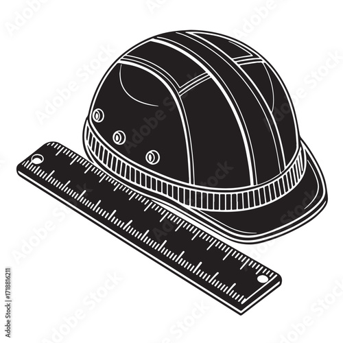 Black stud finder Silhouette Vector, High Quality Illustration on White Background