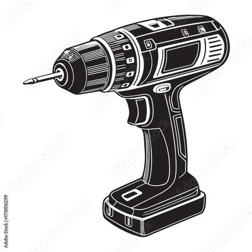 Black stud finder Silhouette Vector, High Quality Illustration on White Background