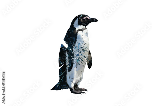 Broken Penguin a Symbol of Environmental Damage.
