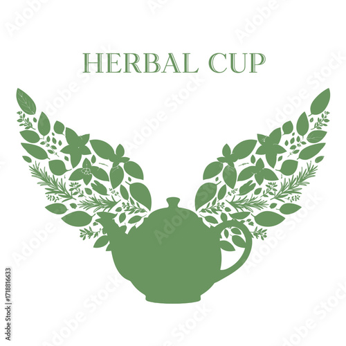 teapot drink herbal leaf cup tea beverage green 