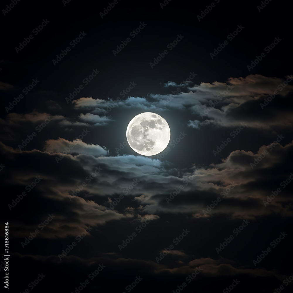 Fototapeta premium Soft Shadows Beneath the Full Moon