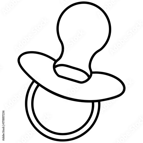 Cute pacifier vector for baby designs, nursery art, and printable digital projects.